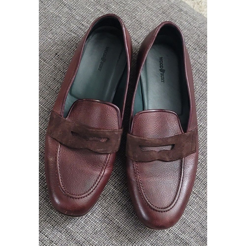 Woodbury Collection‎ Men's Oxblood Masked Suede Leather Loafers Size 11